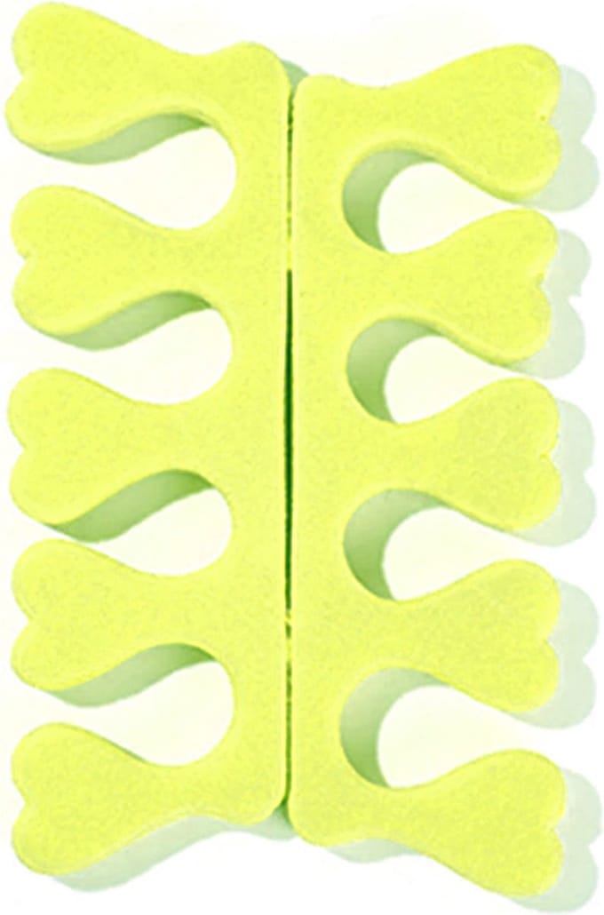 DW4Trading Foam Vinger & Teenspreiders - Geel - 2 Stuks