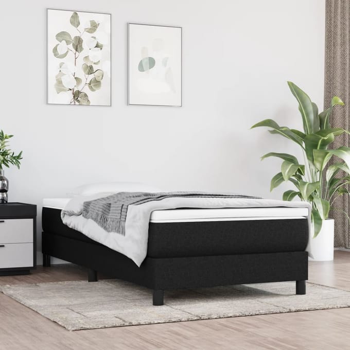 vidaXL - Boxspring - bed - 90x190 - cm - stof - zwart