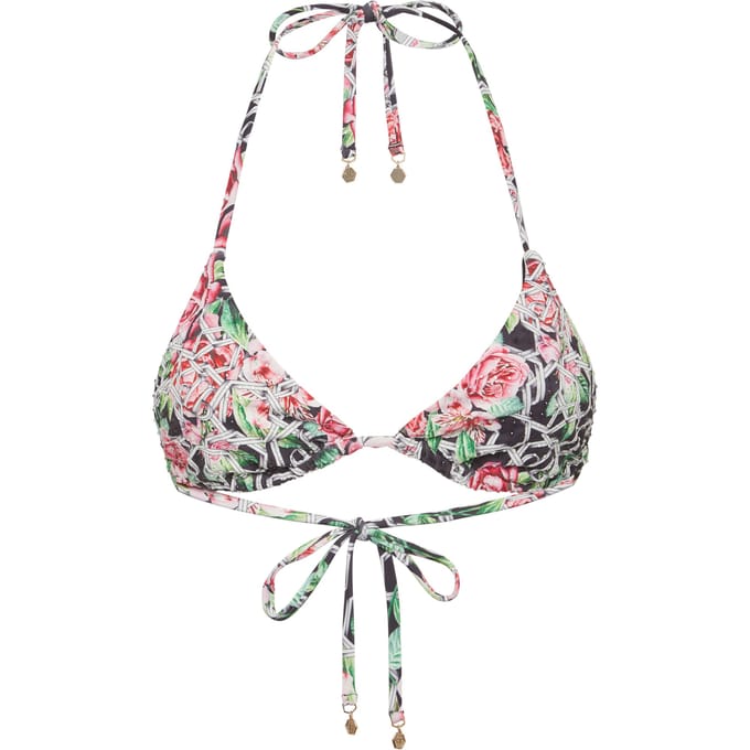 Swimwear Top Triangle Bra Chain Flower