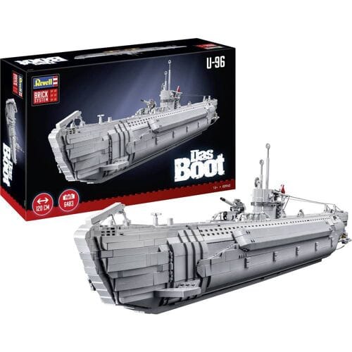 Revell Constructiespeelgoed - 00960 Brick System - Onderzeeër -Das Boot- met Volledig Interieur en Filmposter - Onderzeeboot Bouwstenen set - 1:56