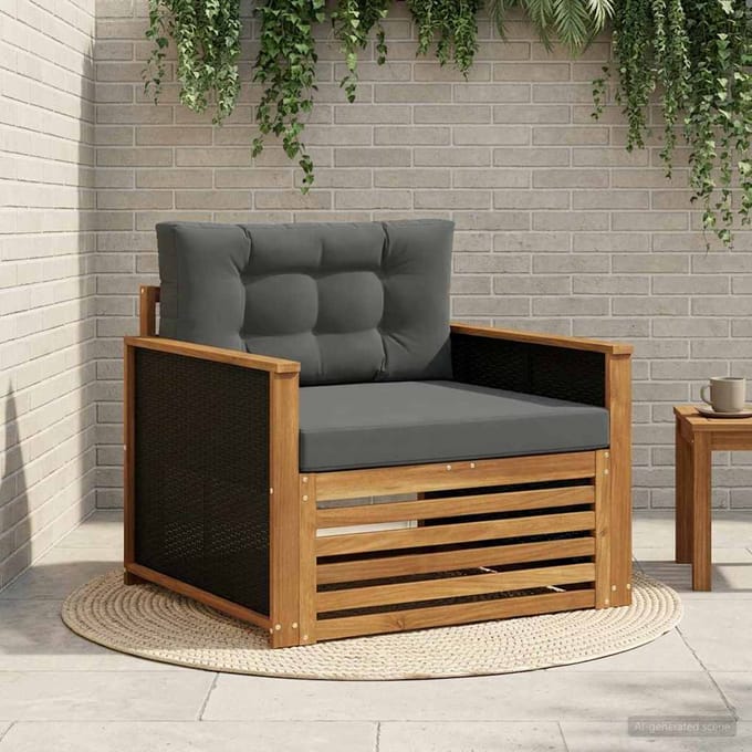 vidaXL - Buiten - Midden - Sofa - Naturel