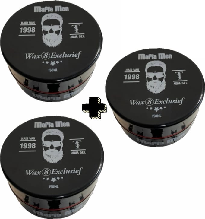 2+1 Gratis 3 Pack- Mafia Men Haarwax 8 Exclusief (3-Pak Exclusief 450 ml)