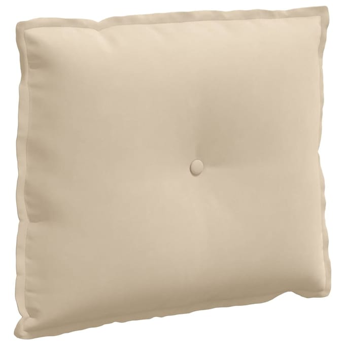 vidaXL - Rugkussen - Crèmekleurig - 60 - x - 50 - cm - Microvezel - Stof