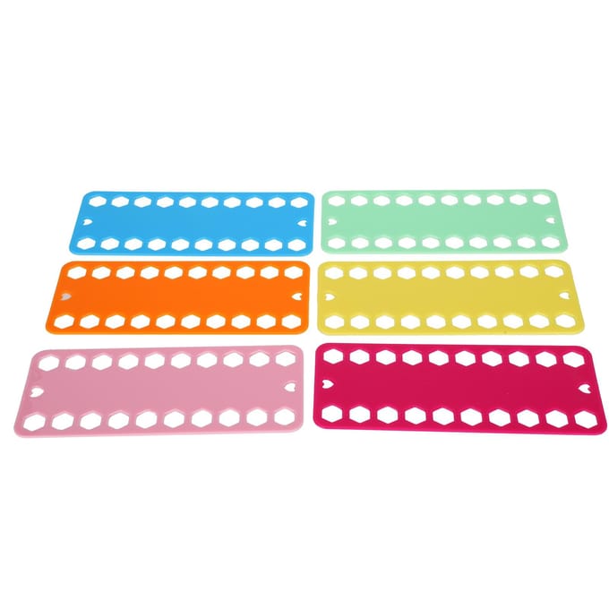 12 Stuks Kruissteek Draad Organizer 20-Gaten Plastic Floss Bobbin Draad Wikkelbord yellow