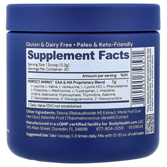 Perfect Amino™, Ongezoet, 159G (5,61 oz)