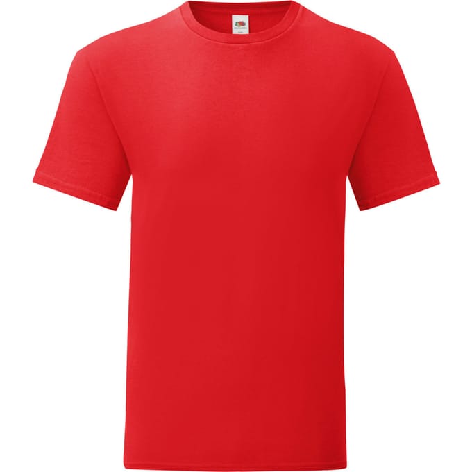 Fruit Of The Loom Heren Iconisch T-shirt (Rood)