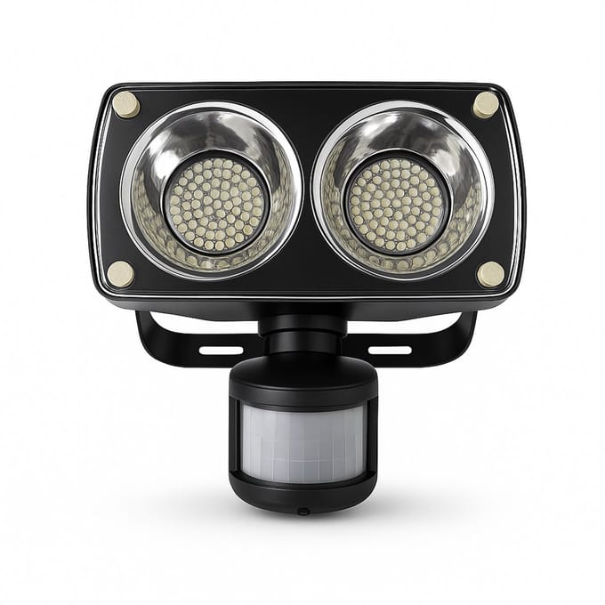 Rowi LED-straler Wand – 180 LEDs – Bewegingsmelder – IP54 – Zwart