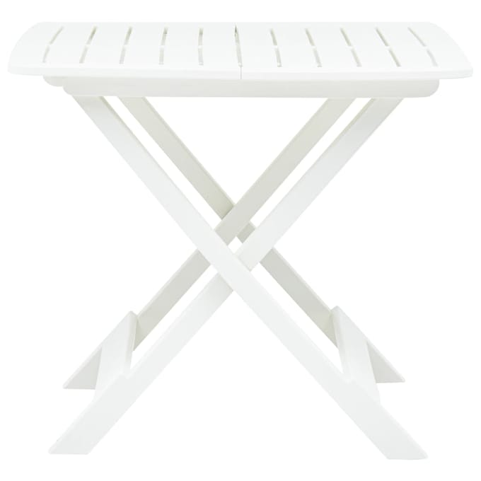vidaXL - Tuintafel - inklapbaar - 79x72x70 - cm - kunststof - wit