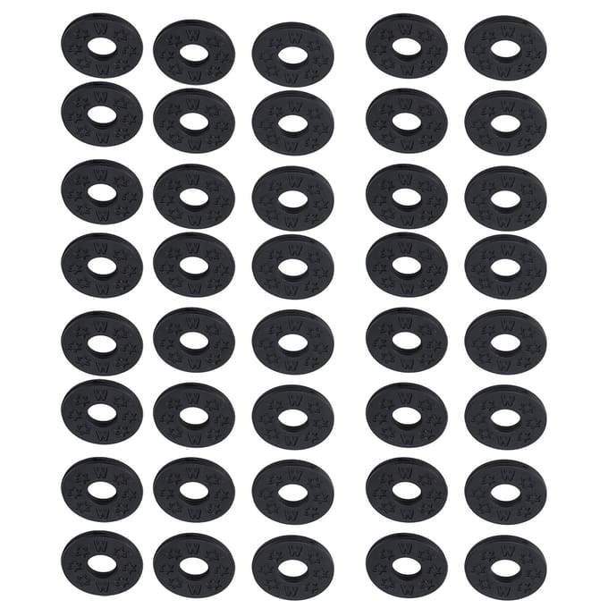 Lot de 40 joints de sangle de guitare, boutons de ceinture de basse, blocs antidérapants, rondelles de blocage en PE de remplacement black