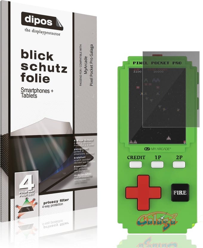 dipos – Matte Privacy Screenprotector geschikt voor MyArcade Pixel Pocket Pro Galaga | Anti-Spy Beschermfolie