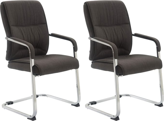 CLP XXL Anubis Set van 2 Eetkamerstoelen - Stof donkergrijs