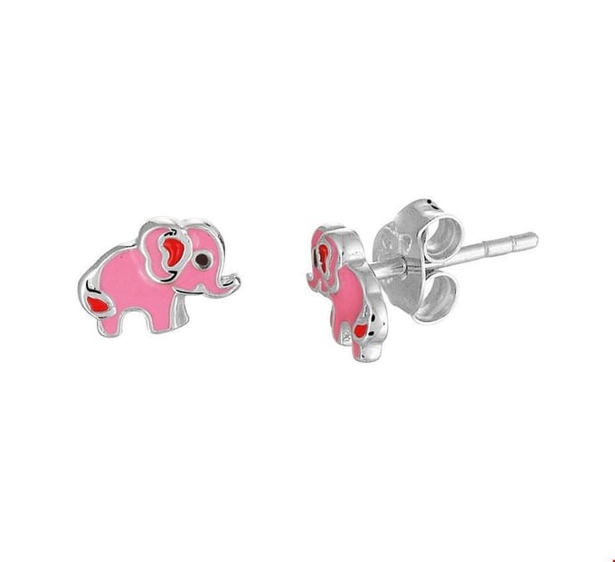 TFT Oorknoppen Olifant Zilver Gerhodineerd Glanzend 5.6 mm x 7.7 mm