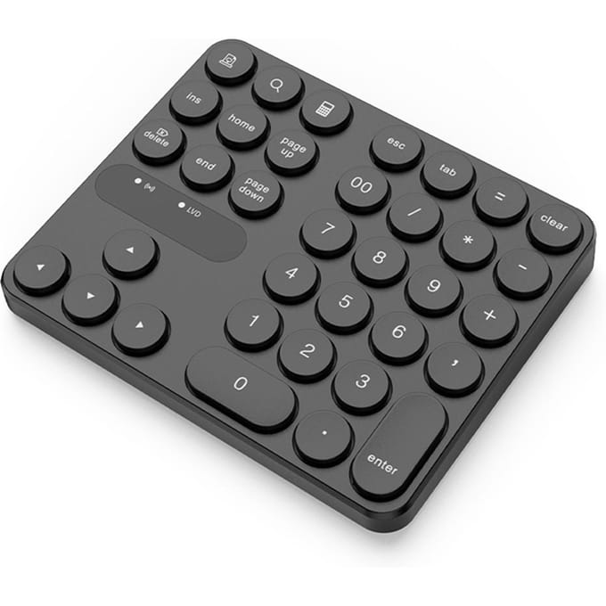2.4G Draadloos Numeriek Toetsenbord 35 Toetsen Compact NumPad Compatibel met WinMacOS Klein Toetsenbord zwart