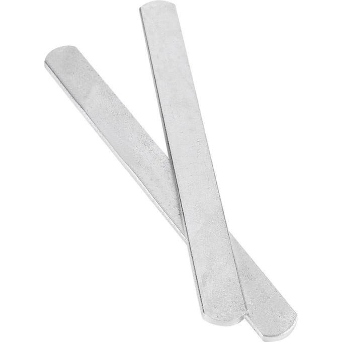 2 stuks vergulde stalen platen voor verstelbaar gewichtsvest en been-/scheenbeschermers 25cm white