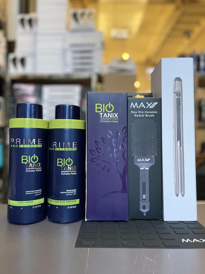 Prime Bio Tanix 1 L & MAX PRO EVOLUTION STIJLTANG & RADIAL BRUSH