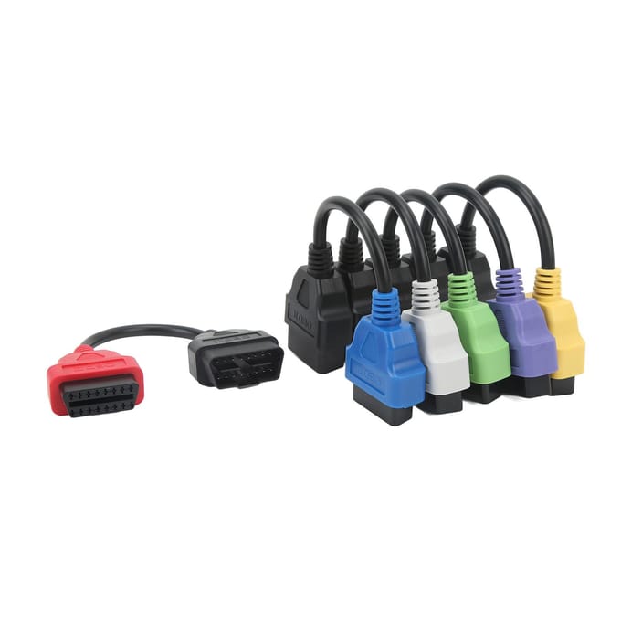 6 Stuks OBD2 Kabeladapter Professionele Diagnostische Scanner Kabel Vervanging Voor Fiat gray
