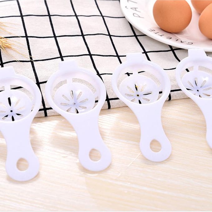 Eierfilter Plastic Eiwitafscheider Eigeel Eiwitafscheider Keuken Bakgereedschap one size wit
