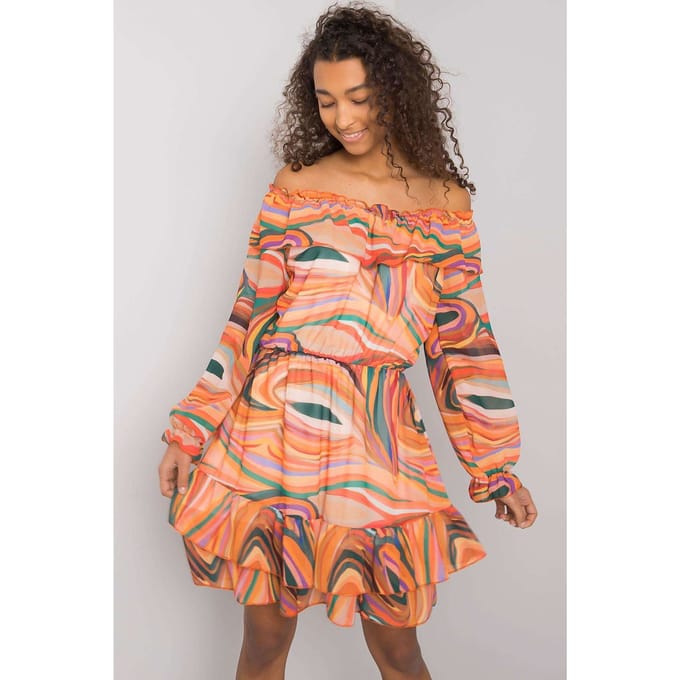 Ocean Flow Dress - Orange / One Size