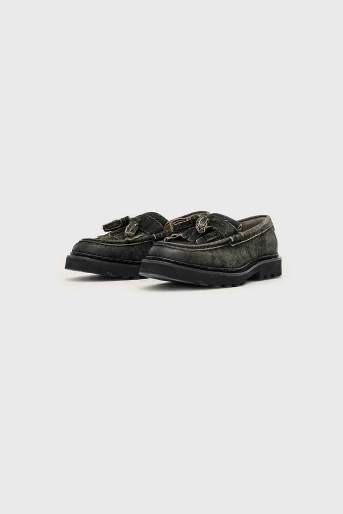 AllSaints Skiff Tassel Loafer Charcoal Grey Größe: 43 | Loafer Outlet | Herren | Schwarz