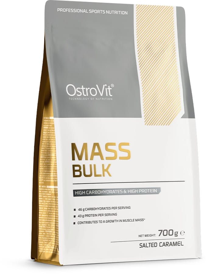 OstroVit Mass Bulk – Voedingssupplement – Weight Gainer – Gezouten Karamel Smaak – 700g