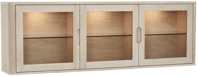 Wandkast Hangend Eiken - Naturel - 180x34x60cm - Wandkast Nyborg