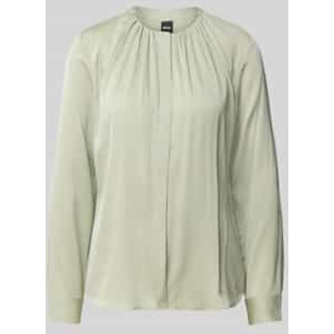 Regular fit blouse met lange mouwen van zijdemix model 'Banorah'