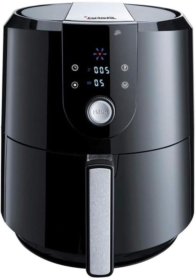 Heteluchtfriteuse XL - Compacte Allrounder - Gezond Bereiden - 7 Automatische Programma's - 5.2 Liter Volume - Zwart