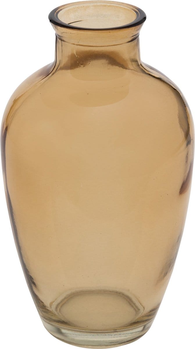 Atmosphera Glazen Scot Vaas - 9x6x11cm - Bruin