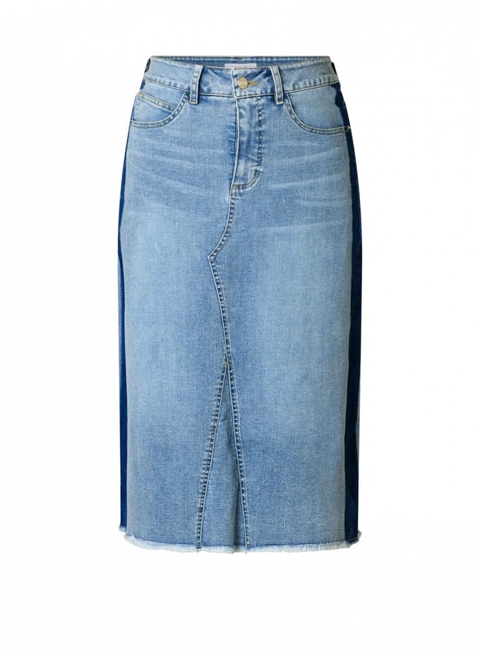 YEST CURVE Jasmin Bottoms - Bleach Blue Denim - maat 1(48)