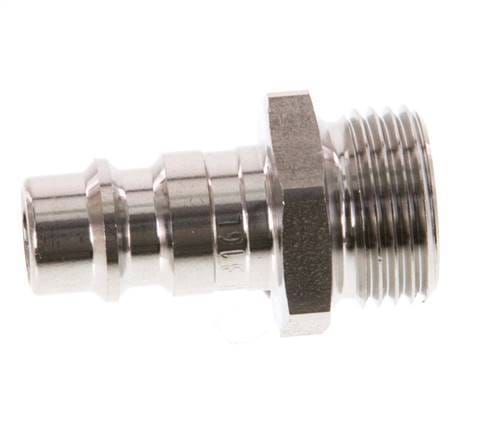 RVS 306L DN 7.2 (Euro) Luchtkoppeling Insteeknippel G 3/8 inch Buitendraad - CLP7-M-SSL-P-038