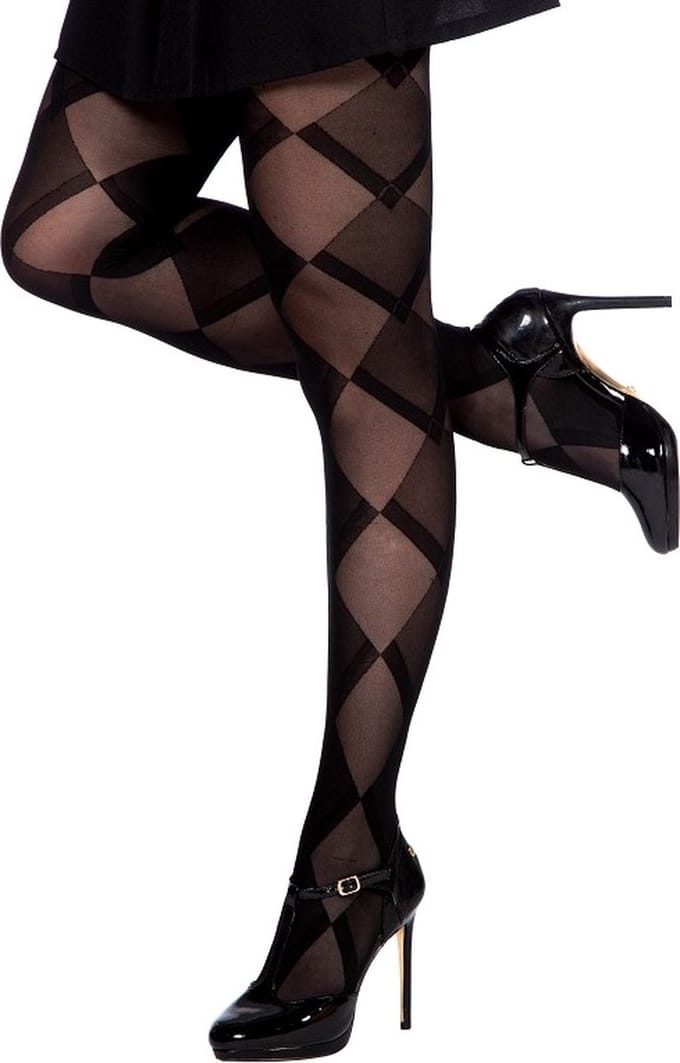 Panty Harley Quinn - Geruit - Zwart