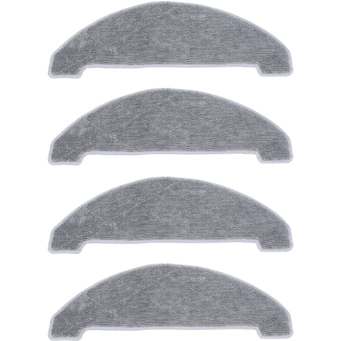4 STUKS Stofzuiger Dweil Doek Vervanging Vezel Veegmachine Schoonmaak Dweil Doek voor Xiaomi VIOMI S9 gray