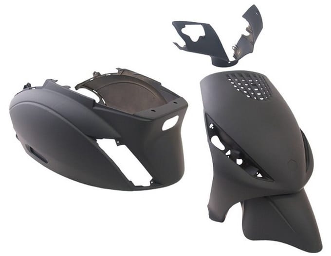 Plaatset Piaggio zip vanaf bj. 2000 4 delig mat zwart