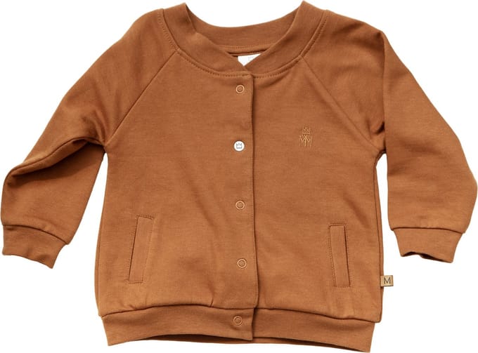 MXM Baby Bomber - Jasje - Camel - Lange mouwen- katoen - Giraffe - Maat 92