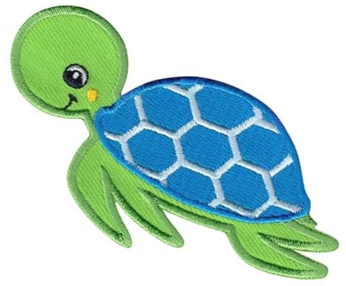Strijkpatch zeeschildpad - hoge kwaliteit - schattig ontwerp - voor het decoreren van kleding - ShopVlot