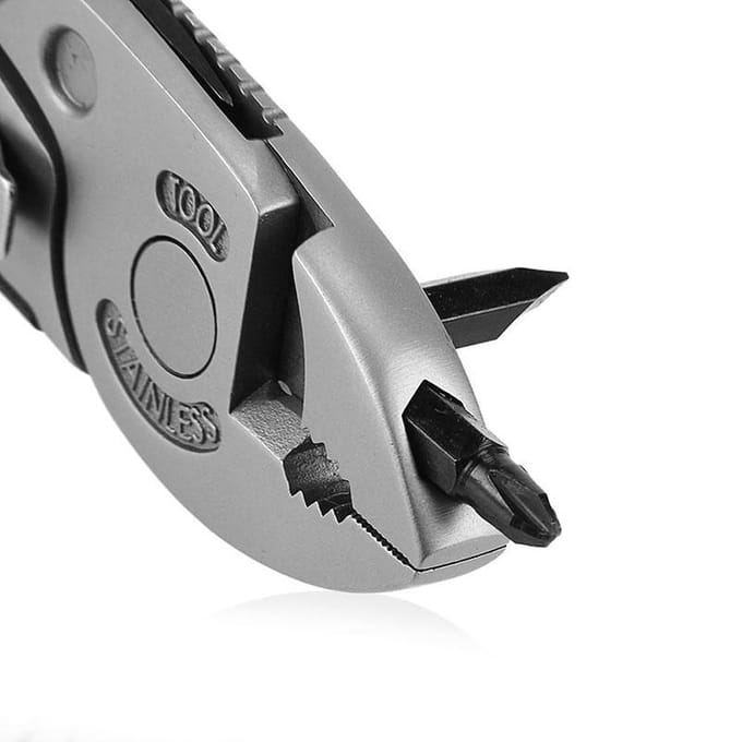 Multitool Mesuitrusting EDC Gereedschapsset Verstelbare moersleutel Kaak Schroevendraaier Tang Gereedschap gray