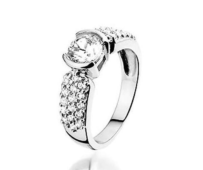 Montebello Ring Lolly - 925 Zilver Gerhodineerd - Maat 56-17.8mm