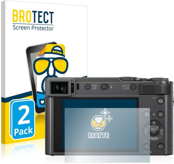 BROTECT - Screenprotector voor Panasonic Lumix DC-TZ200 - Folie Beschermfolie matte 2 Stuks
