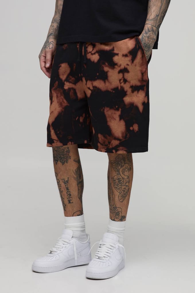 Tall Regular Fit Gewassen Short | Washed Black | Size Small
