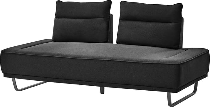 FAXEN - Driezitsbank - Zwart - Polyester