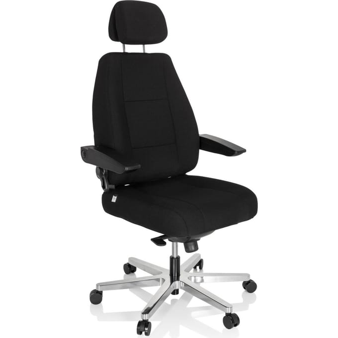 Bureaustoel / Directiestoel 24 HOURS I stof zwart hjh OFFICE