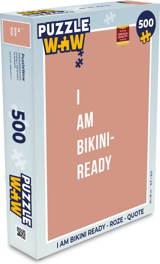 Puzzel I am bikini ready - Roze - Quote - Legpuzzel - Puzzel 500 stukjes