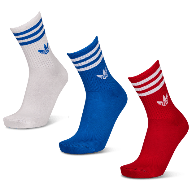 Adidas Mid Cut Crew 3 Pack Sokken Unisex - Rood - Maat 43-45