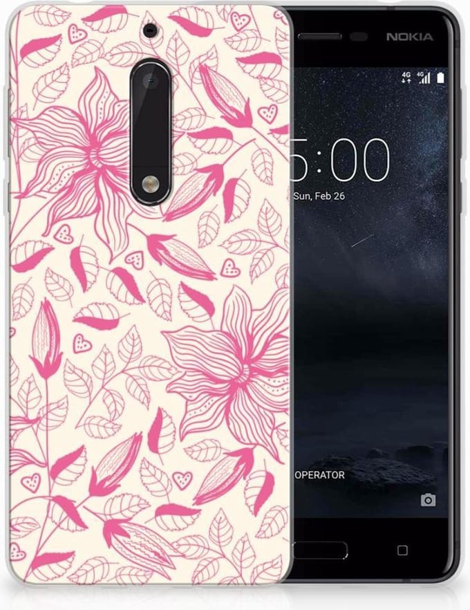 Nokia 5 TPU Case Pink Flowers