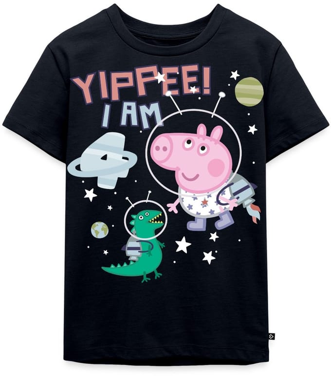 Peppa Pig 4e Verjaardag Schorsch Ruimtemissie Premium T Shirt Kinderen