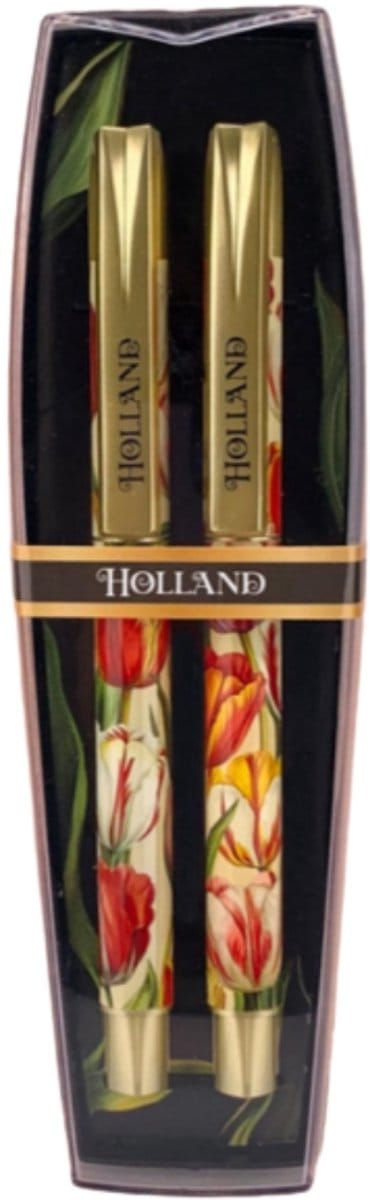 Pennenset - Vintage Tulpen - Cadeau Set - Pen Souvenir