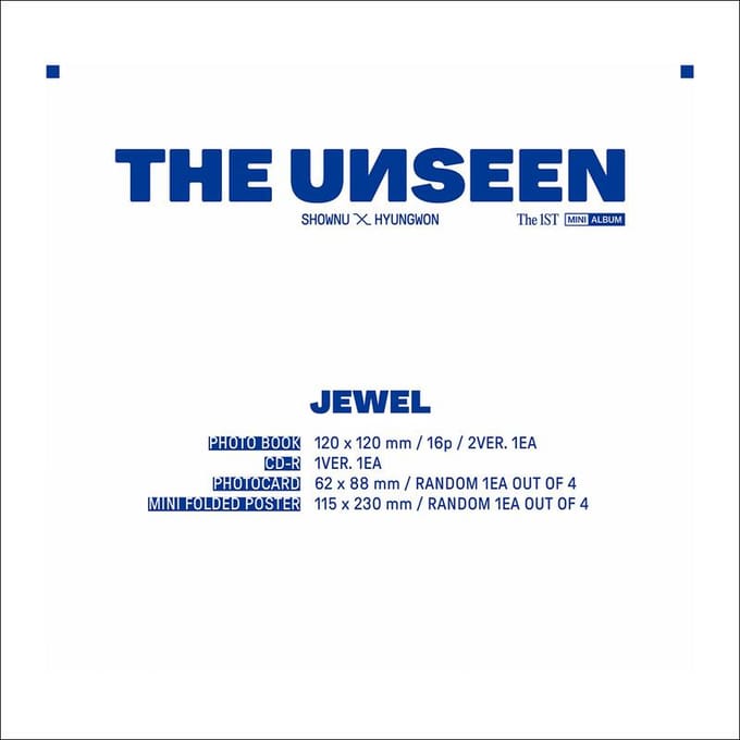 Shownu X Hyungwon (MONSTA X) 1e mini-album / THE UNSEEN ( VER. KiT ) blue