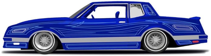 Maisto Chevrolet Monte Carlo - Modelauto - Schaal 1:24 - Blauw/Zilver