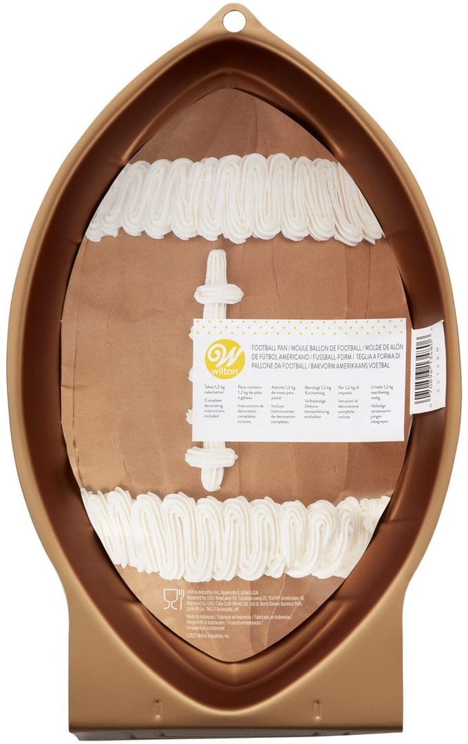 Wilton Bakvorm 3D Rugbybal - Aluminium - Taartvorm