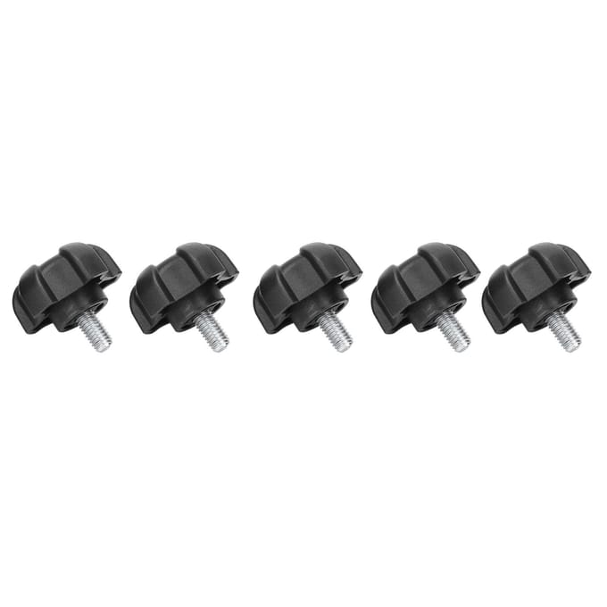 5 Pièces Boulon à Molette Réglable Plastique Tête Étoile à Cinq Branches Vis à Serrage Manuel Poignée de Verrouillage M6 10mm
